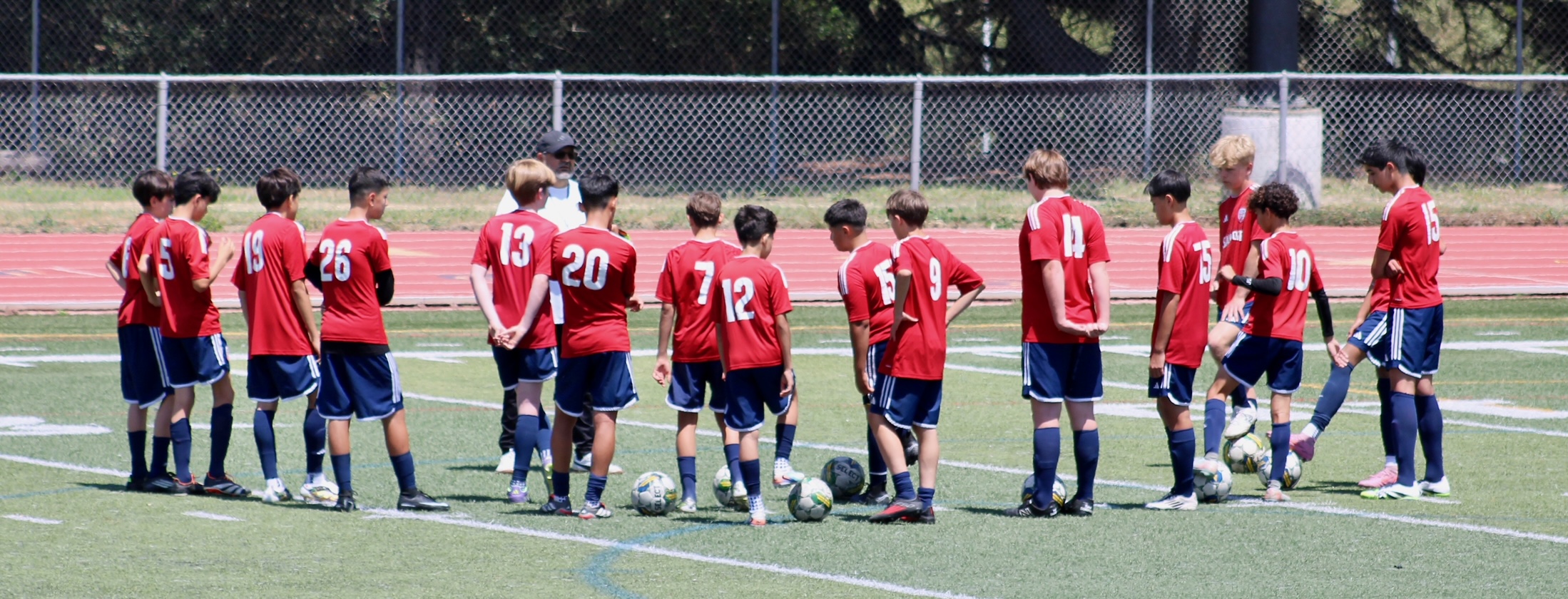 SPARTANS players training on the field